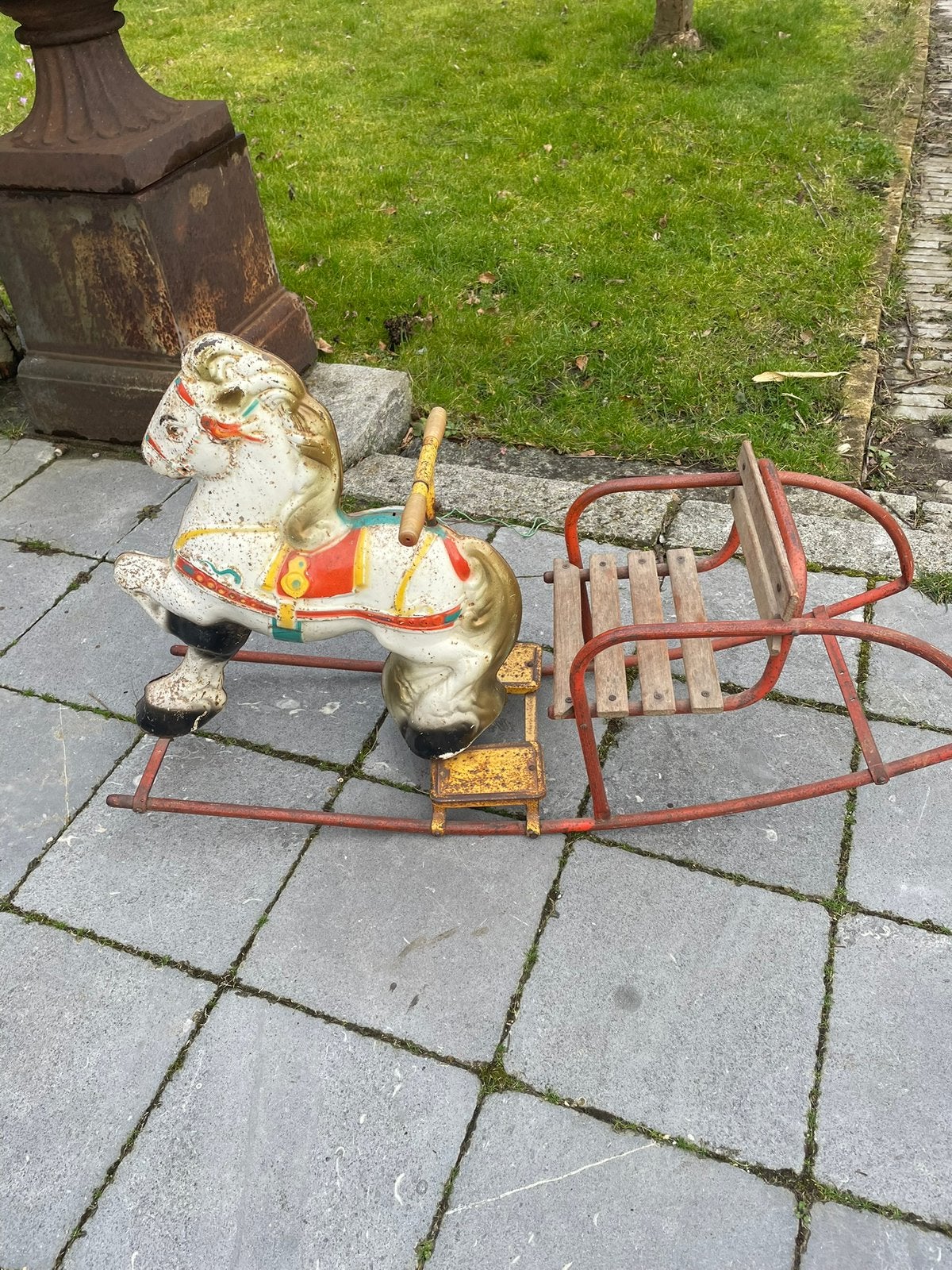 Vintage Mobo Prairie King Schommelpaard met zitje jaren 50, Ophalen