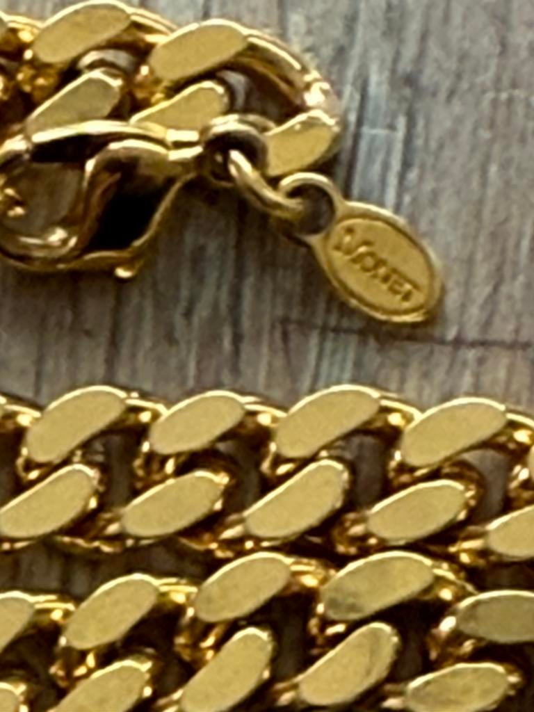 Vintage goudkleurige Monet schakelketting, Sieraden, Tassen en Uiterlijk, Kettingen, Ophalen of Verzenden, Zo goed als nieuw, Goud