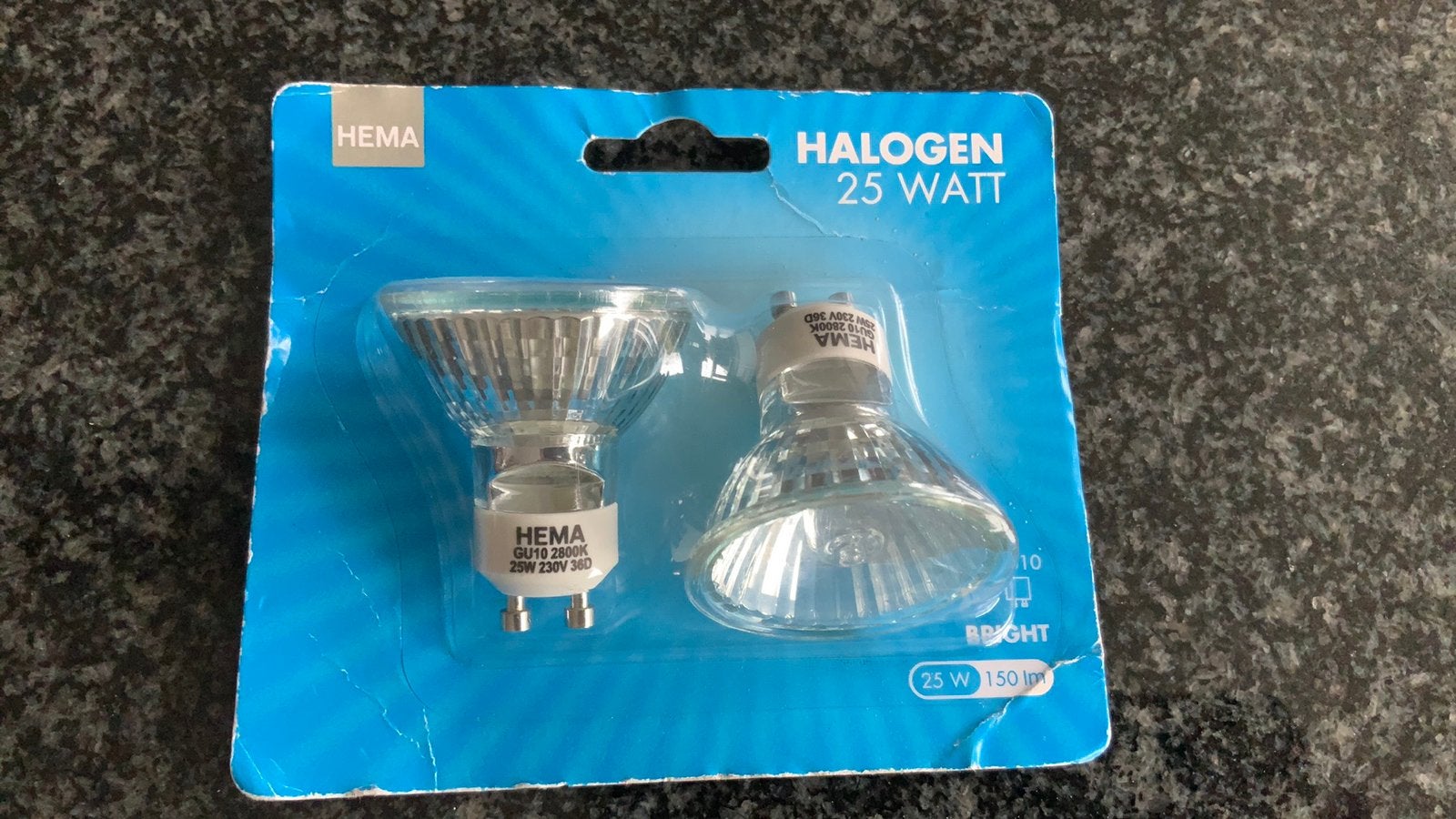 Twee nieuwe halogeen lampjes. 150 LM. 25 watt., Ophalen of Verzenden, Nieuw, 30 tot 60 watt