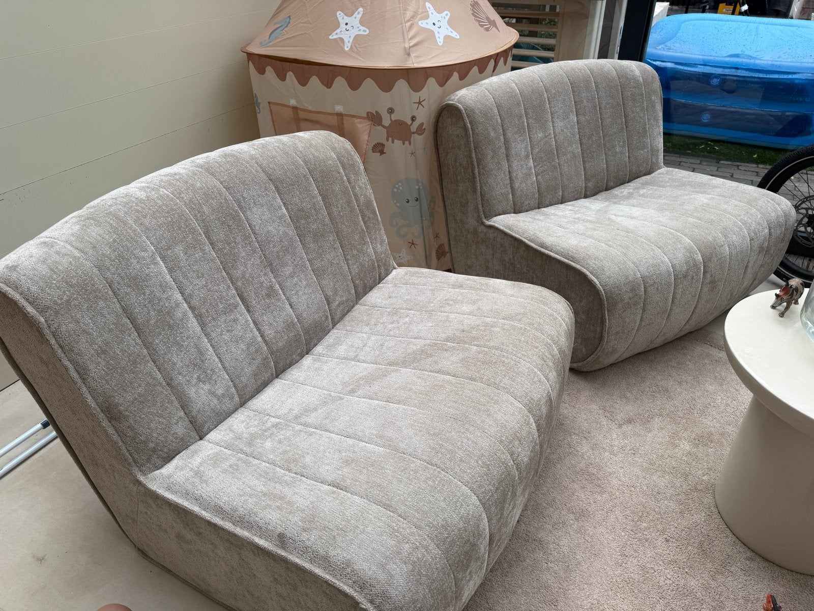 2 mooie fauteuils van Kwantum, zo goed als nieuw, Ophalen, Zo goed als nieuw, Stof, 75 tot 100 cm