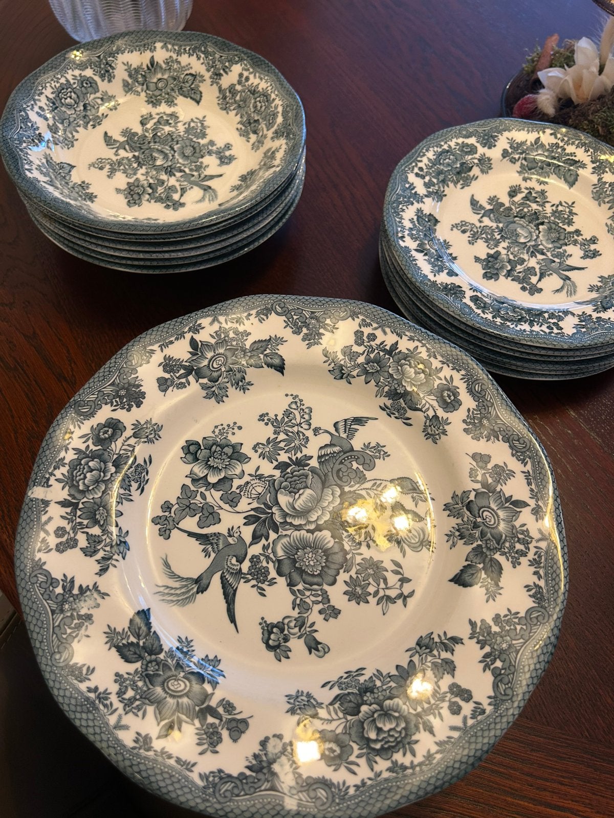 Enoch Wedgwood “Asiatic Pheasants” servies – 18 delig – Eng, Ophalen, Aardewerk