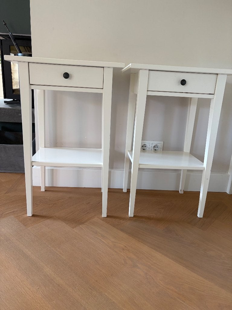 Twee nachtkastjes, IKEA Hemnes wit, Ophalen, Gebruikt, Minder dan 45 cm, 55 tot 70 cm