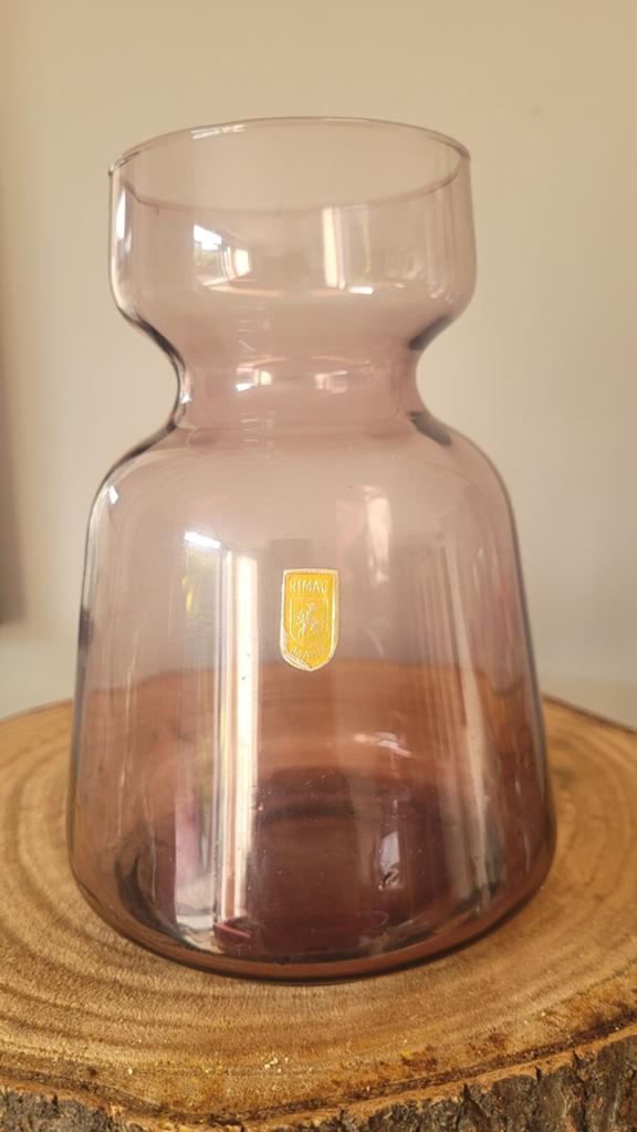 Vintage Rimac Vaas hyacint - Paars Glas, Ophalen of Verzenden