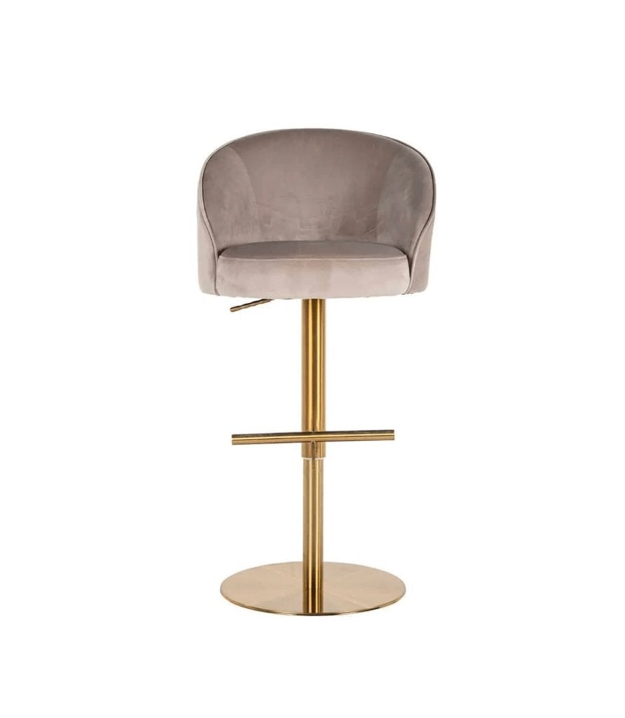 Richmond Interiors Barstoel Zabi  khaki velvet, Ophalen, Draaibaar, Kunststof, Nieuw