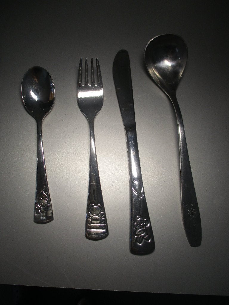 WMF  kinderbestek set dierfiguren, Gebruikt, Overige typen, Ophalen of Verzenden, Rvs of Chroom
