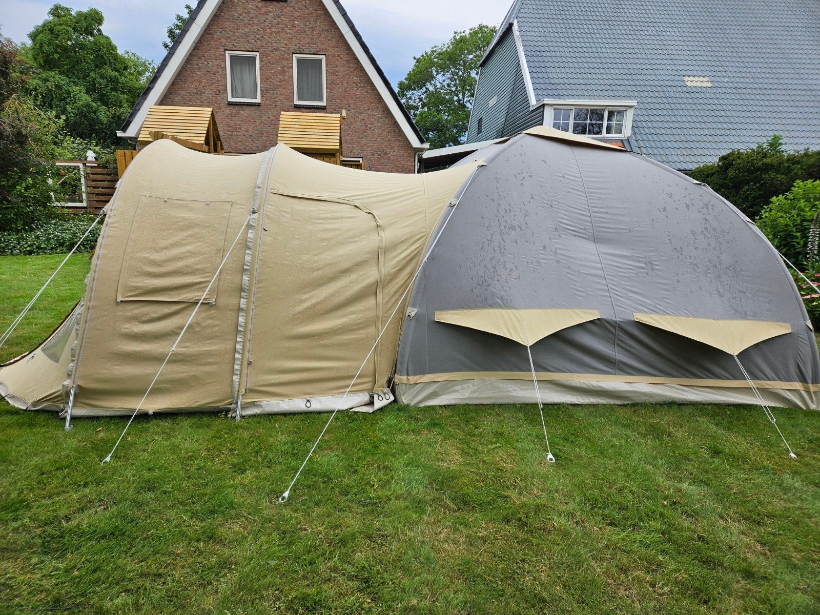 Zeer complete Karsten 350 tent met alle luifels en extra's, Caravans en Kamperen, Tenten, Ophalen, Gebruikt, Tot en met 4