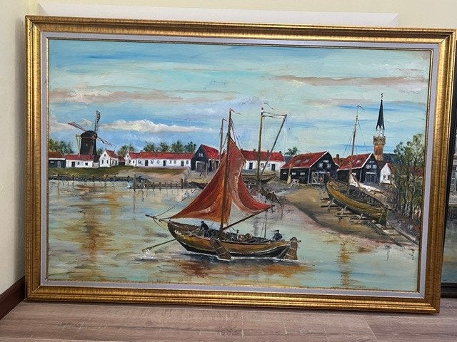 Arnemuiden  werf  -haven  oude visserij op de zeil, Ophalen of Verzenden, Klassiek, Maritiem / water