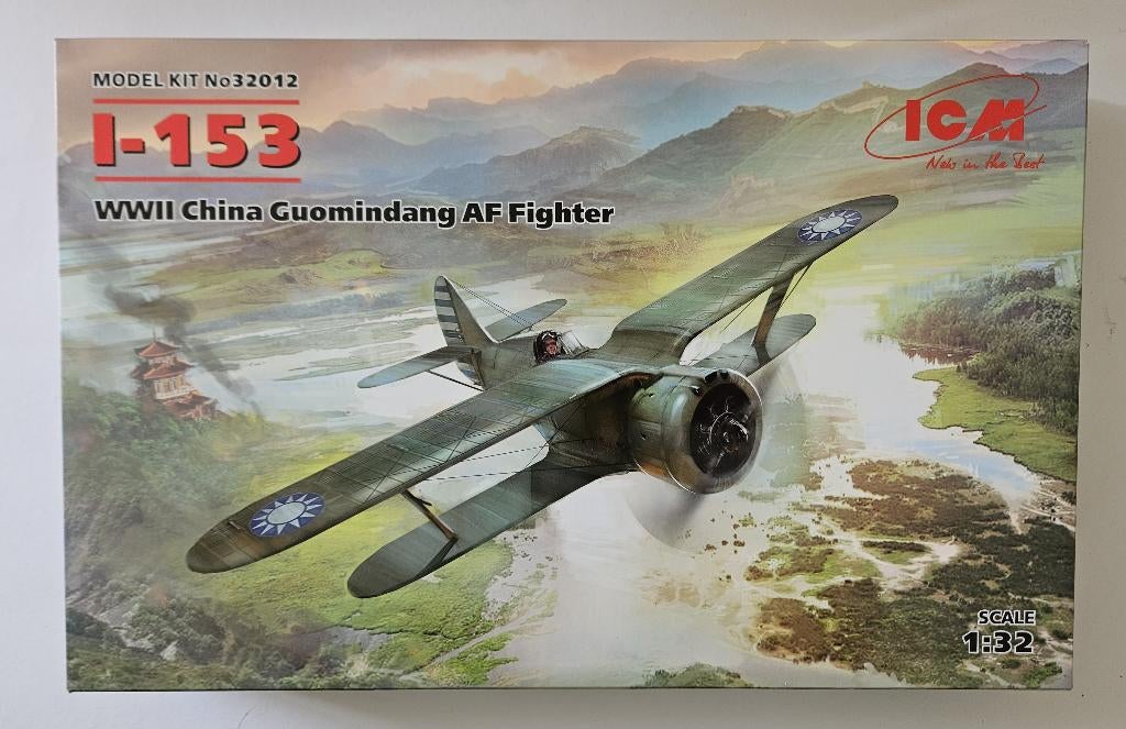 Polikarpov I-153 China Guomindang Fighter- ICM 32012 - 1/32, Overige merken, Nieuw, Ophalen of Verzenden, Groter dan 1:72