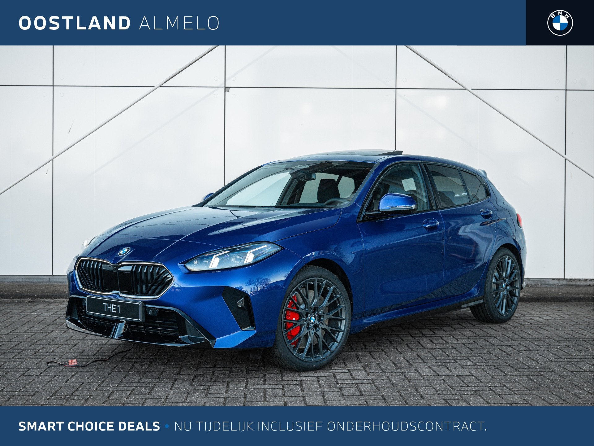 BMW 1 Serie 120 High Executive M Sport Automaat / Panoramada, Zwart, 156 pk, Blauw, Origineel Nederlands