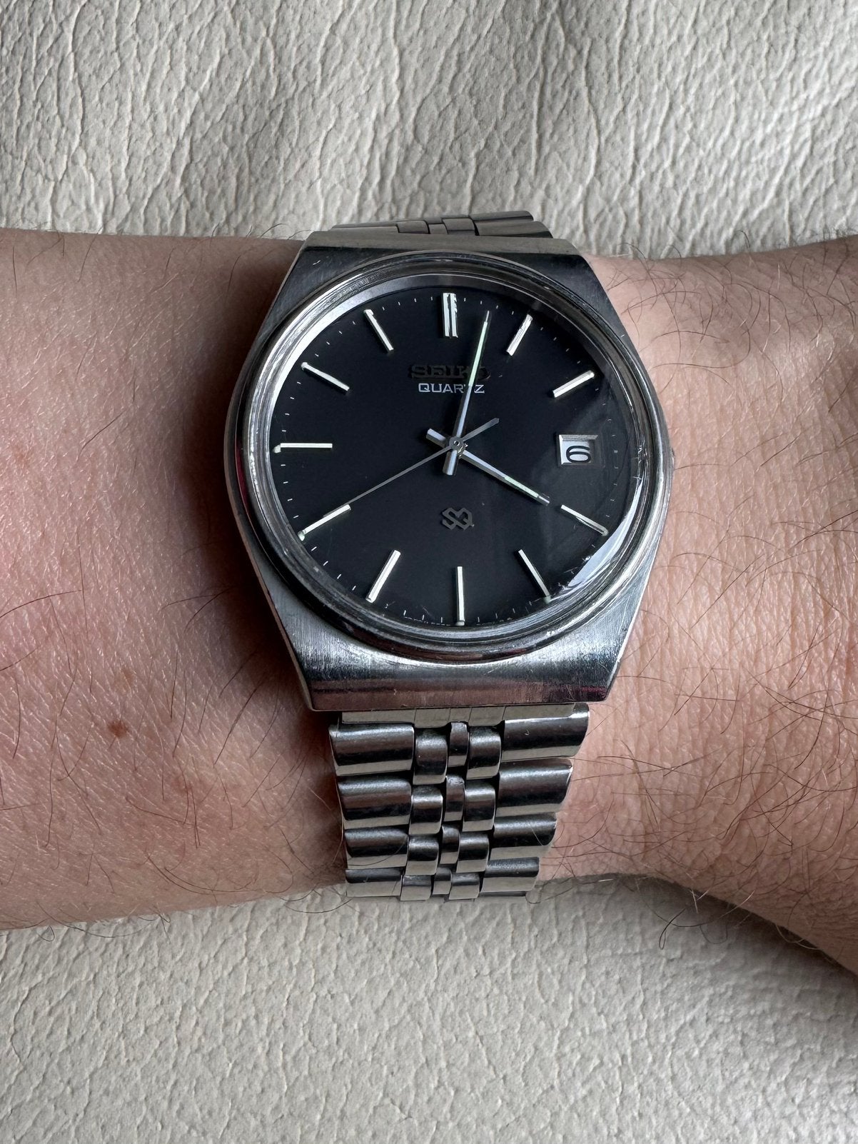 Vintage Seiko Quartz, Sieraden, Tassen en Uiterlijk, Horloges | Heren, Ophalen of Verzenden, Gebruikt, Staal, Seiko