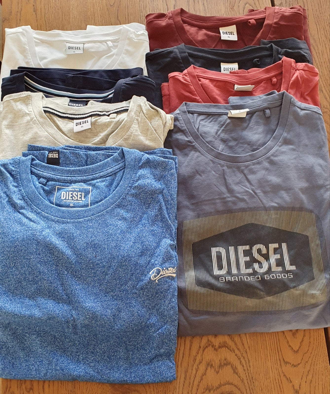 8 Diesel T-shirts - Size XL, various colours, Ophalen, Diesel, Meerkleurig, Maat 56/58 (XL)