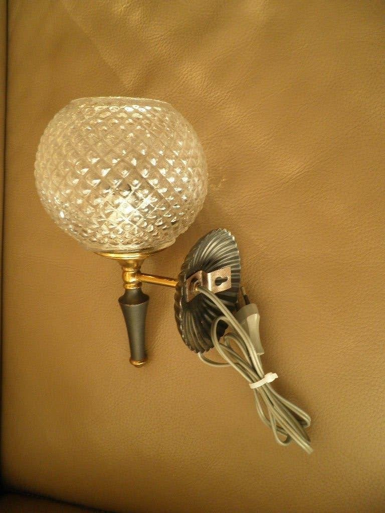 Antieke wandlamp, Huis en Inrichting, Lampen | Wandlampen, Gebruikt, Roze, Ophalen of Verzenden, Met schakelaar