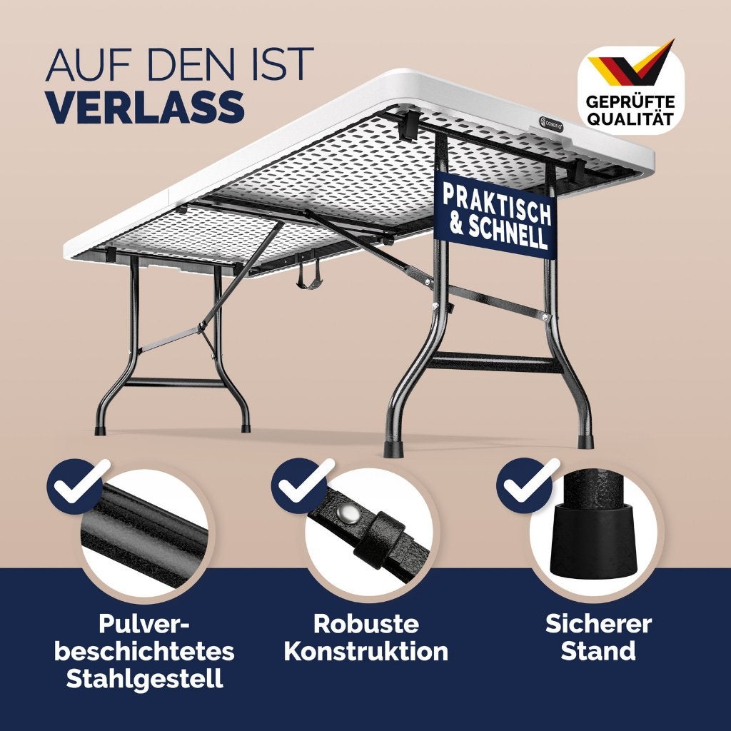Campingtafel tuintafel eettafel klaptafel 220 cm GRTS BZRGD!, Campingtafel, Verzenden, Nieuw, Nvt