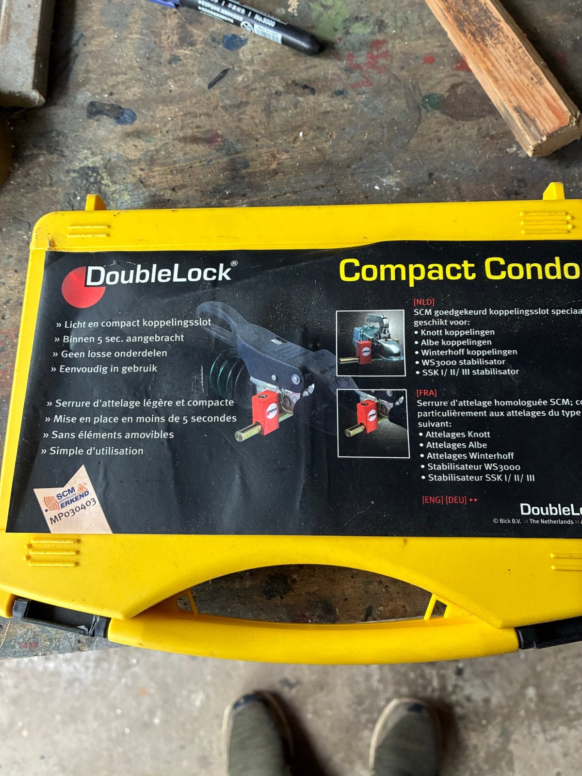 DoubleLock Compact Condor Aanhangerslot SCM gekeurd, Ophalen, Zo goed als nieuw
