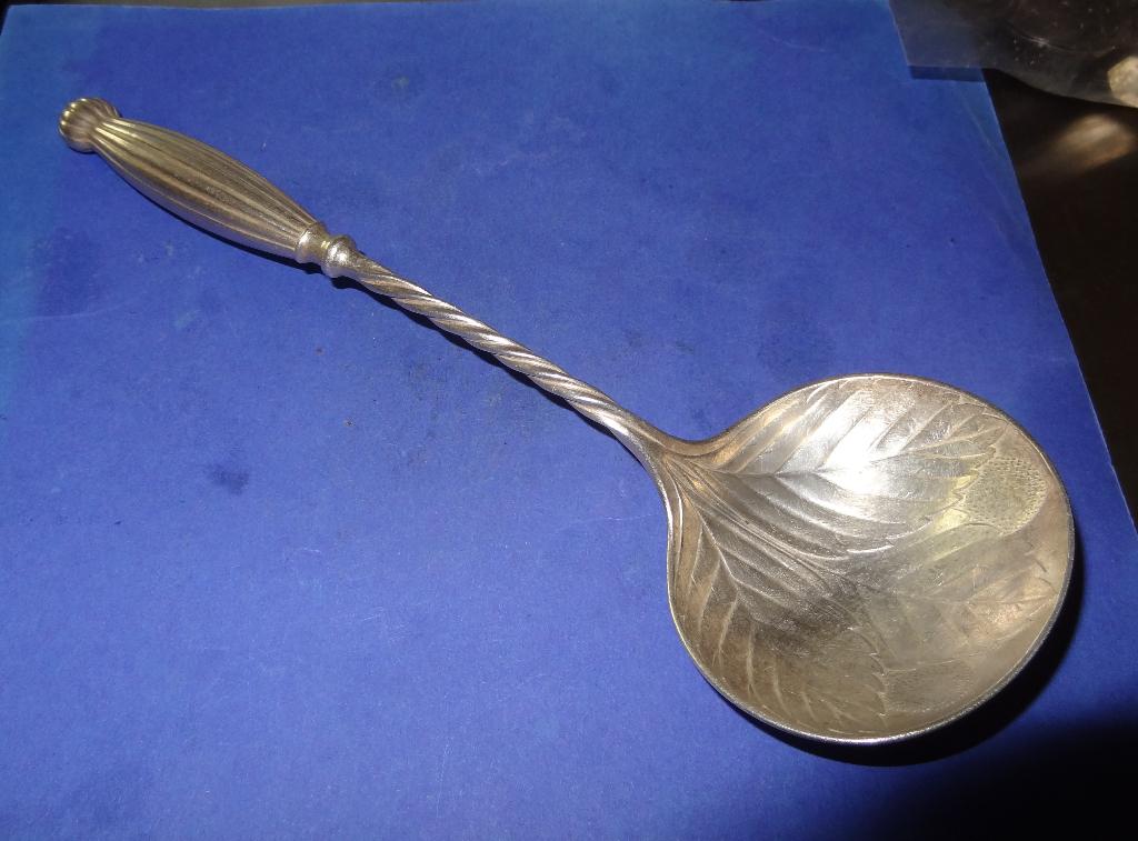 Mooie Opschep Lepel Zilver of Verzilverd Geen idee 23 x 7½, Verzenden, Zilver