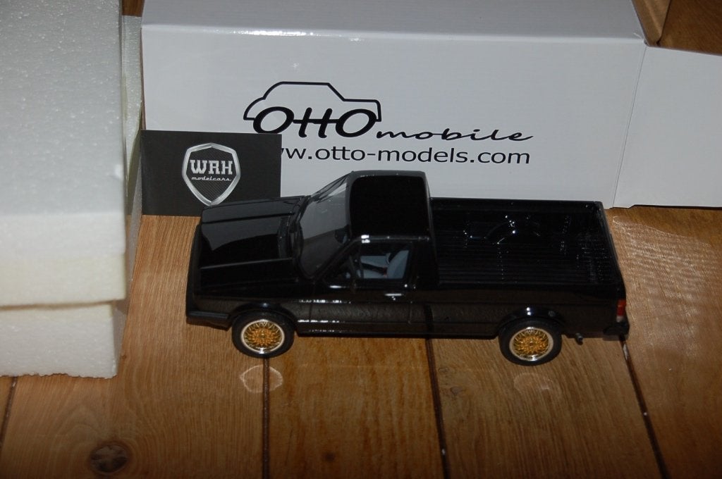 1:18 VOLKSWAGEN CADDY PICKUP black Otto mobile OT665B WRH, Verzenden, Zo goed als nieuw, Auto, OttOMobile