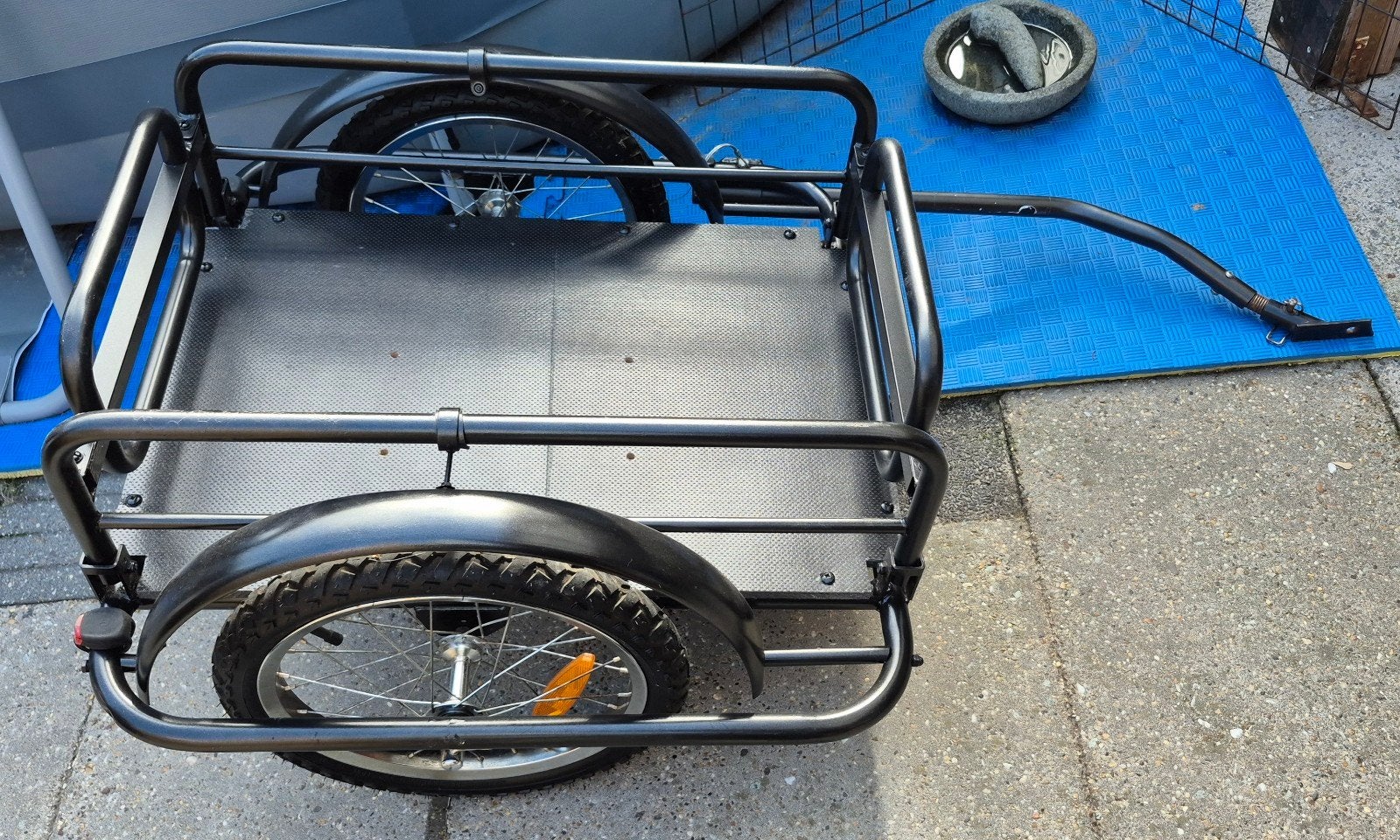 Fietskar met spatborden, Trespa bodem en verlichting, Ophalen, Gebruikt, Bagagekar, 40 tot 60 kg