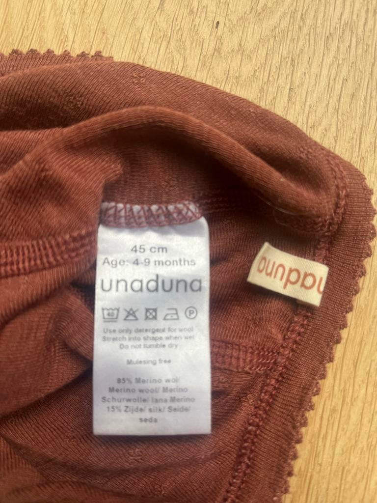 Unaduna mutsje van merino wol en zijde, maat 45 cm, Kinderen en Baby's, Babykleding | Mutsen, Sjaals en Wanten, Jongetje of Meisje