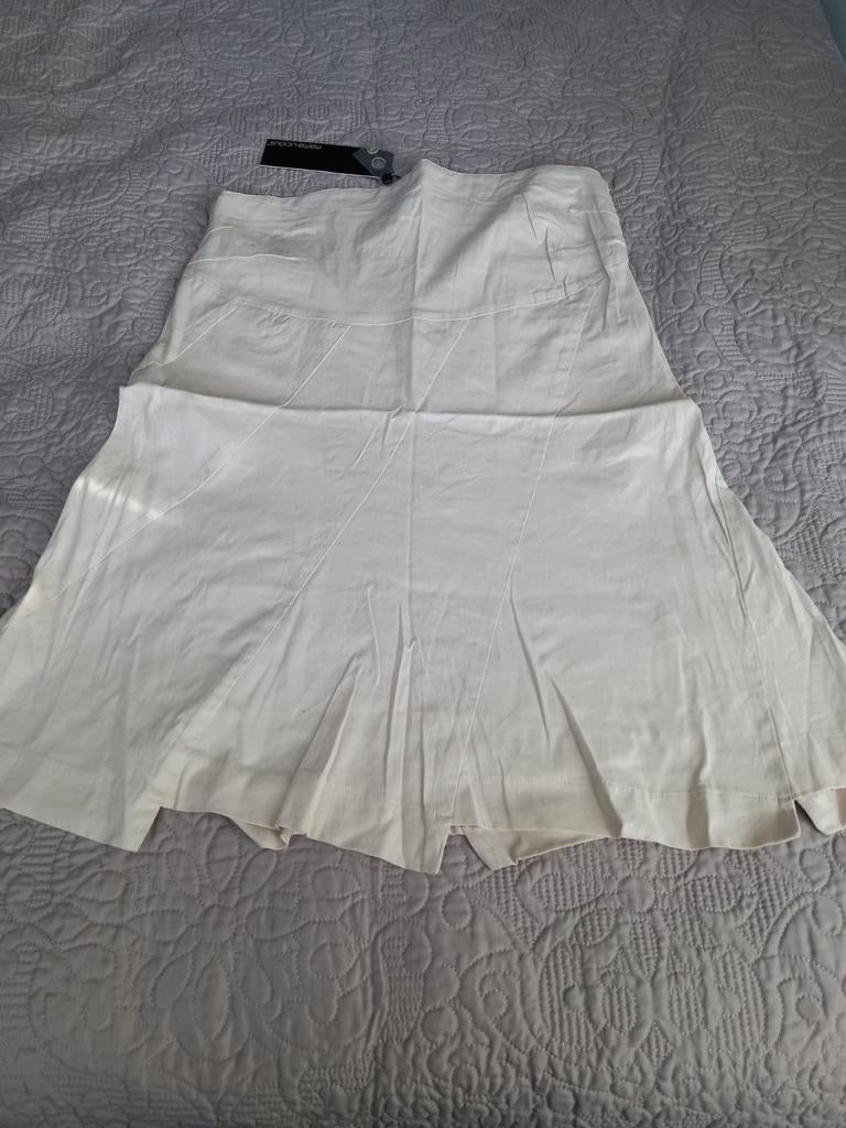 Crème kleurige positierok maat M, Kleding | Dames, Rokken, Zo goed als nieuw, Maat 38/40 (M), Beige, Boven de knie, Ophalen