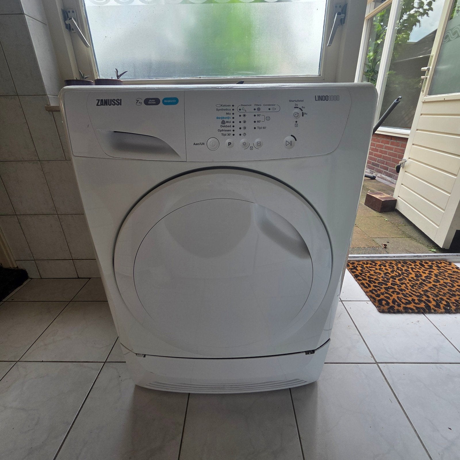 Zanussi Lindo 1000 Wasdroger - 7kg inhoud, Witgoed en Apparatuur, Wasdrogers, 6 tot 8 kg, Gebruikt, Anti-kreukfase, Ophalen of Verzenden