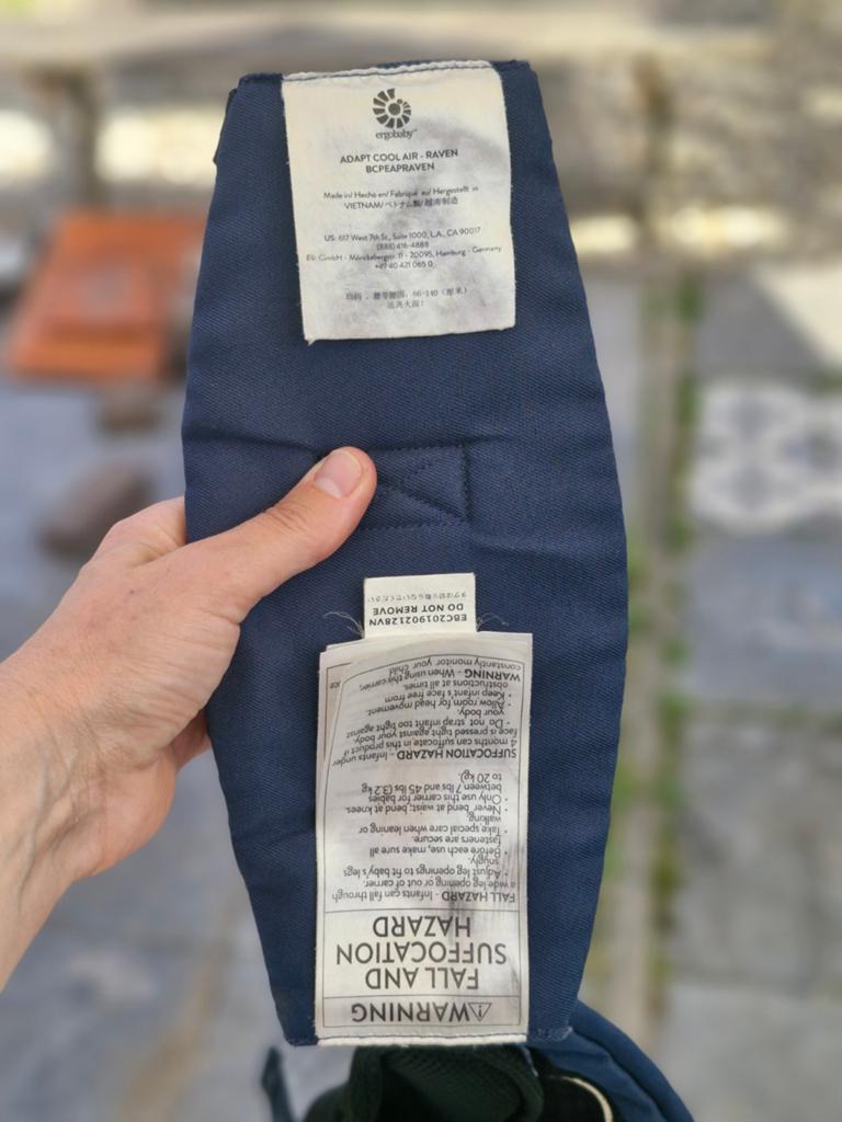 Ergobaby Adapt Cool Air Draagzak - Navy Blauw, Overige merken, Ophalen of Verzenden, Zo goed als nieuw, Buik, Rug of Zij