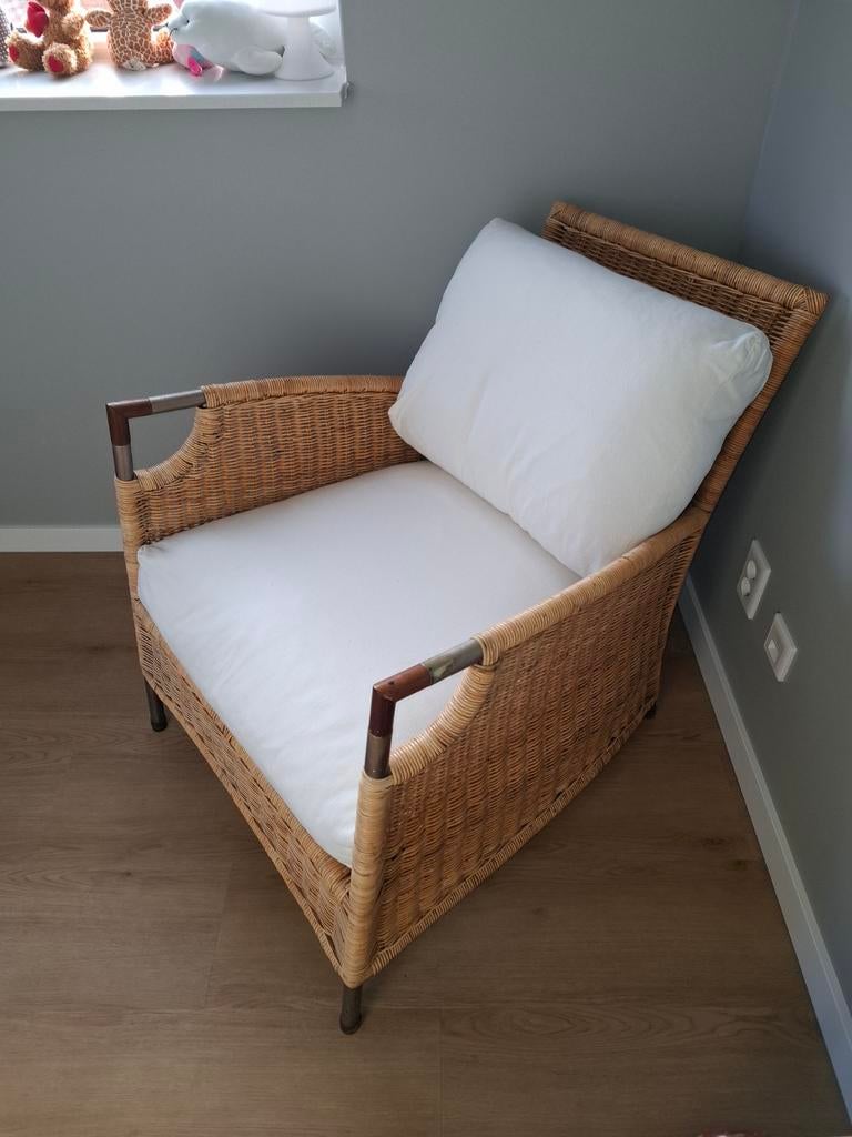 Rotan stoel, Huis en Inrichting, Stoelen, Ophalen, Gebruikt, Bruin, Riet of Rotan