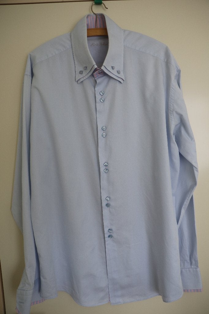 Alberta Bellini Herenoverhemd - Lichtblauw - Maat XL, Alberta Bellini, Blauw, Ophalen of Verzenden, Zo goed als nieuw