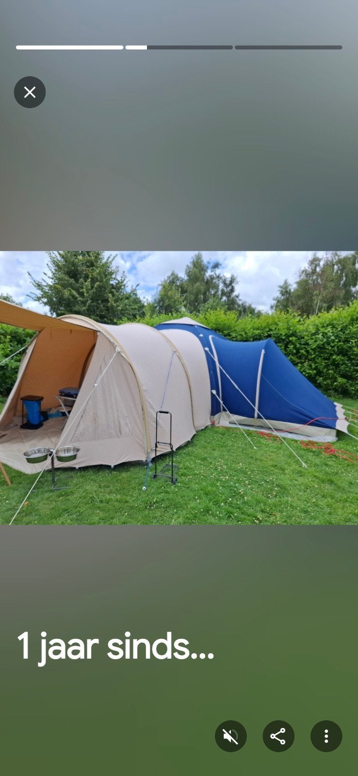 te koop Karsten 350 x 350 met slaapaanbouw, Ophalen, Gebruikt, Meer dan 6