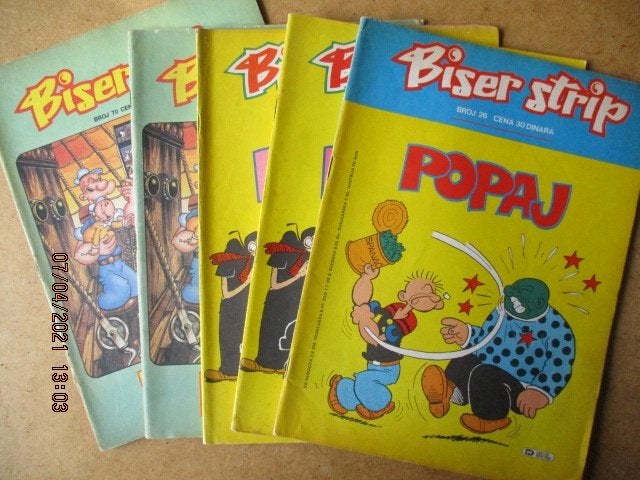adv0799 popeye joegoeslavisch, Meerdere stripboeken, Ophalen, Gelezen