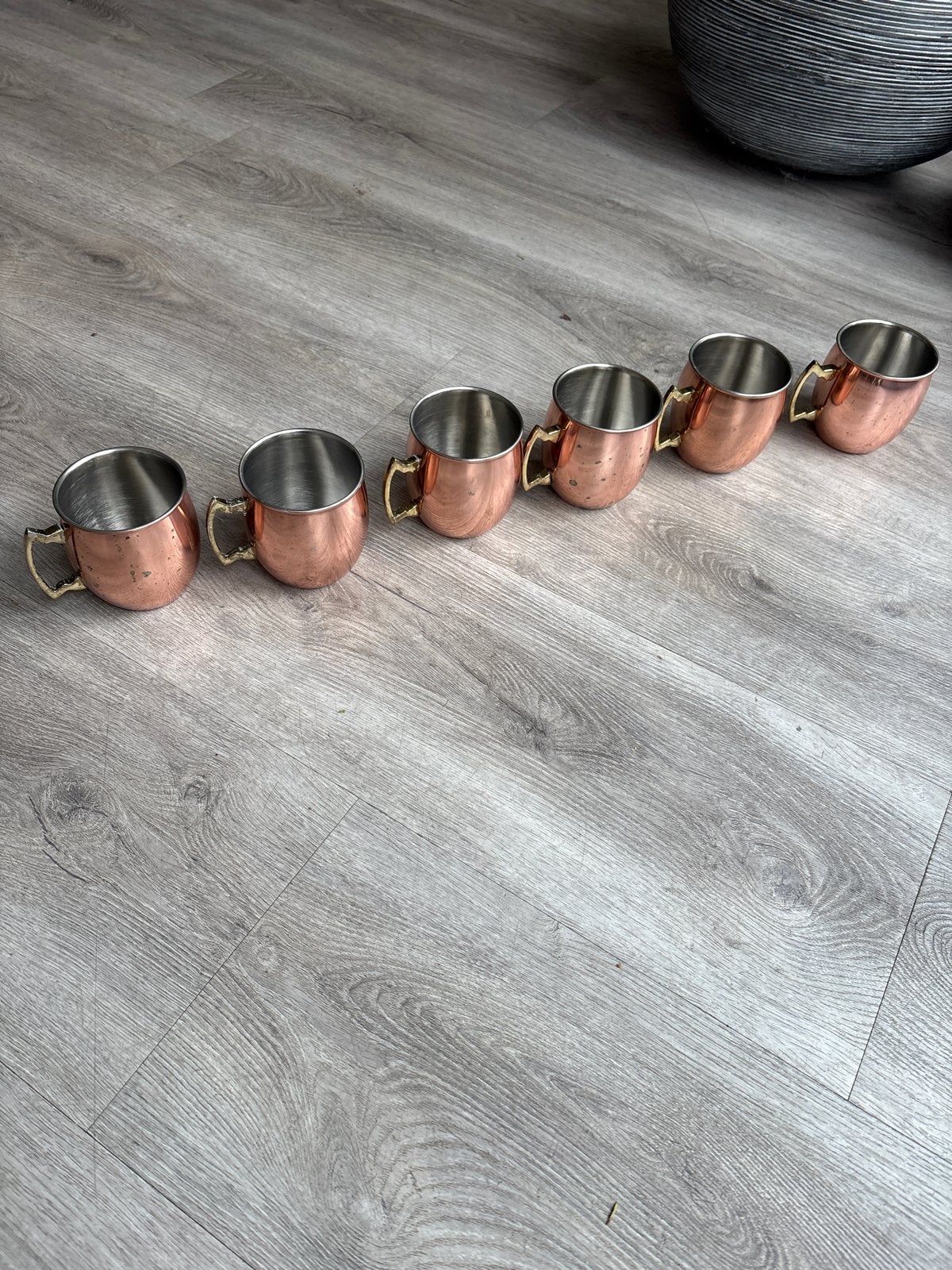 Set van 6 koperen Moscow Mule bekers, Goud, Ophalen of Verzenden, Metaal, Overige typen