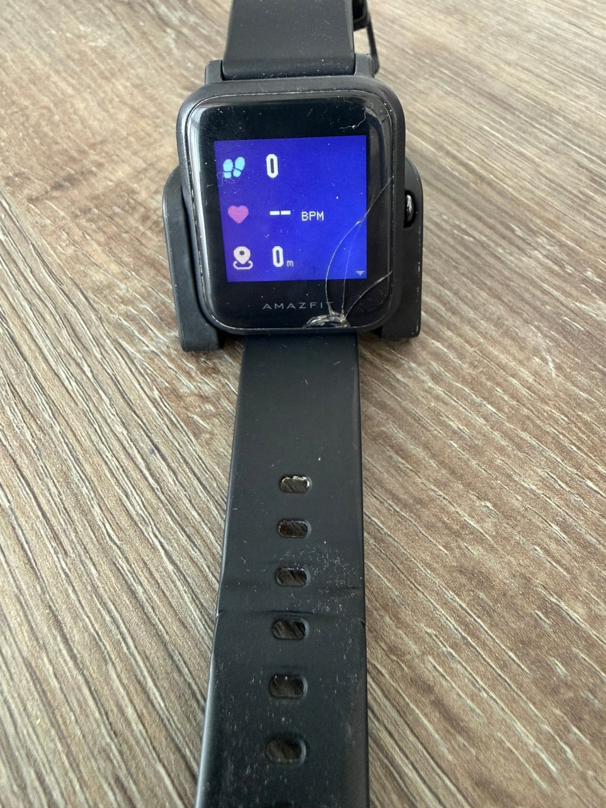 Amazfit Bip Smartwatch - Zwart (Scherm beschadigd), Zwart, Ophalen of Verzenden, Android, Afstand