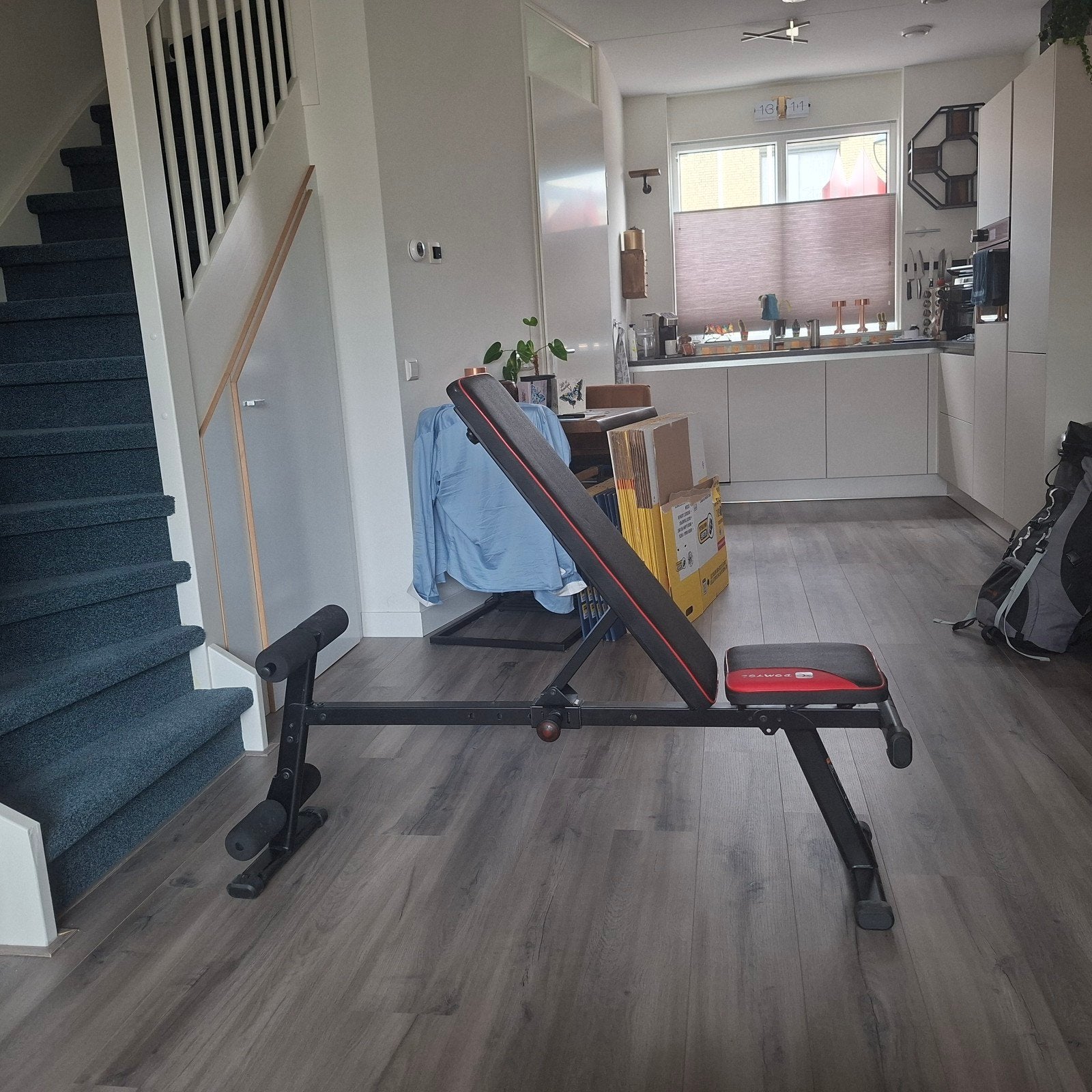 Domyos Fitnessbank - Verstelbaar en Comfortabel, Ophalen, Zo goed als nieuw, Buik, Fitnessbank