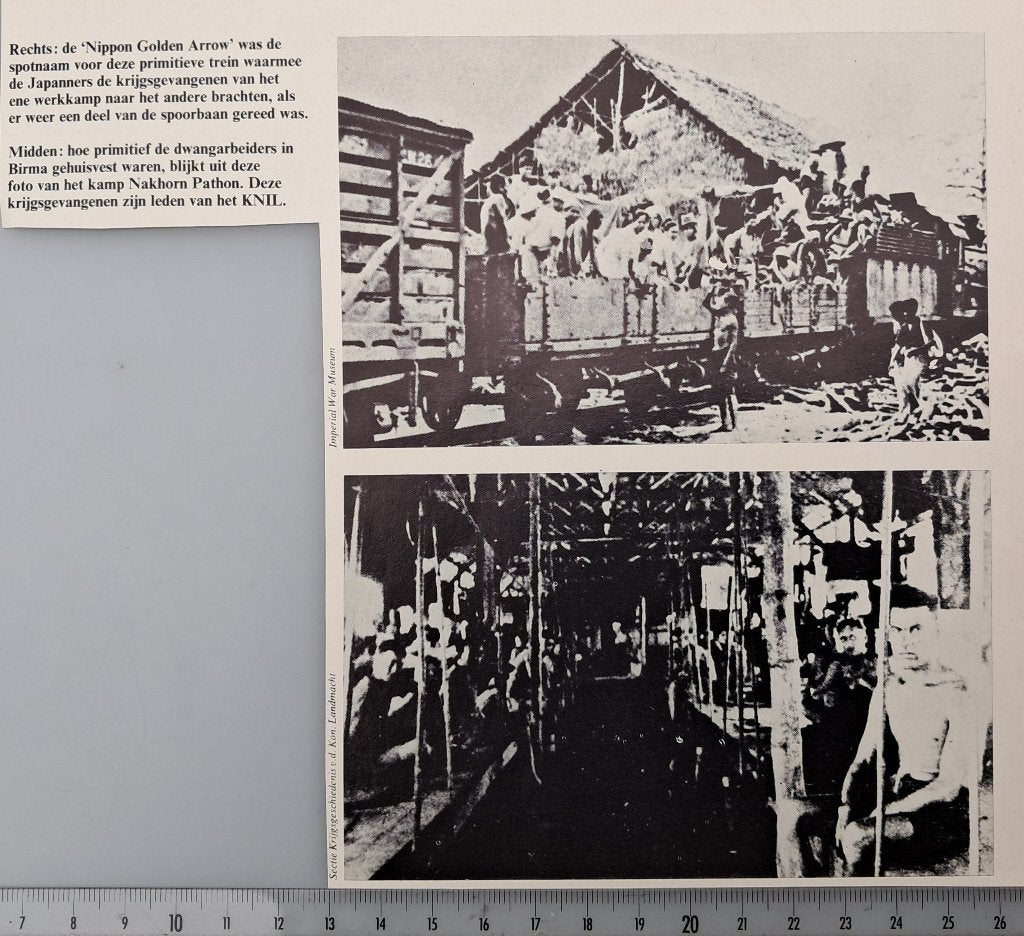 Leger Indië 1943; leden KNIL dwangarbeiders Birma-spoorweg, Verzamelen, Verzenden, Voor 1940, Gebruikt, Overige onderwerpen