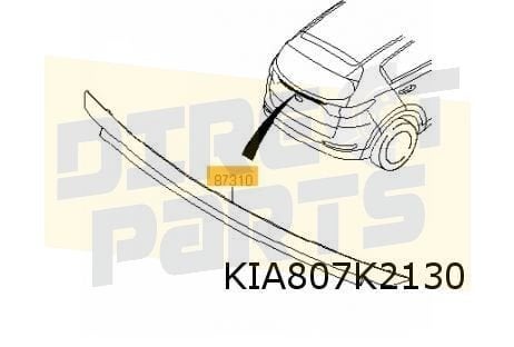 Kia Sportage achterkleplijst tussen achterlichten (bij LED /, Kia, -, Nieuw, Ophalen of Verzenden