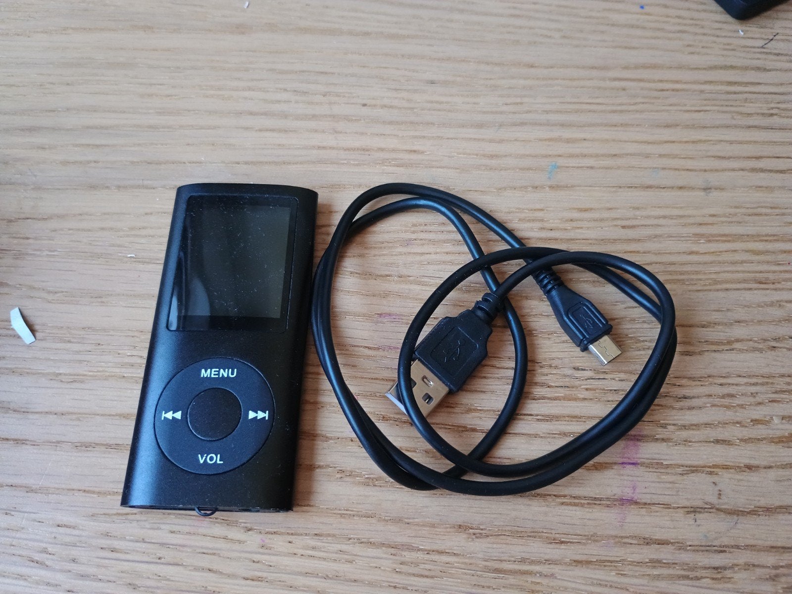 Zwarte MP3-speler met USB-kabel, Ophalen of Verzenden, Gebruikt, Overige merken, 2 tot 10 GB