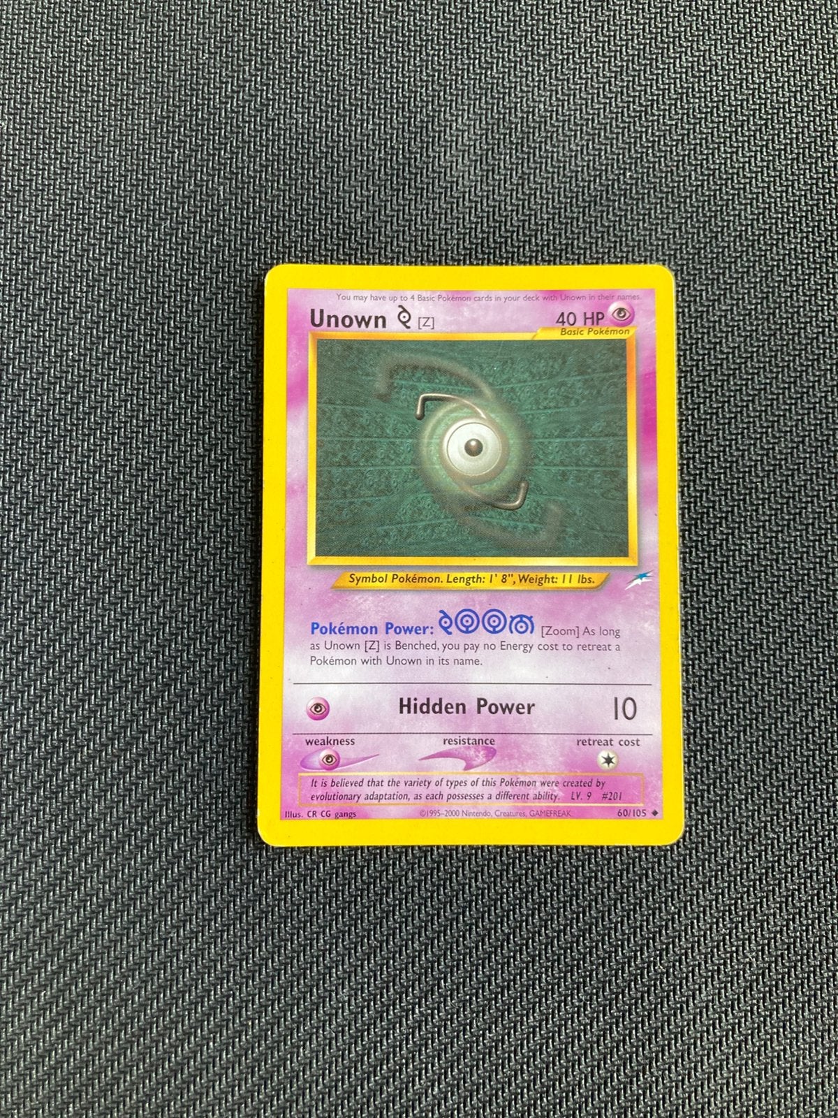 Pokemon kaart Unown Z, Ophalen of Verzenden