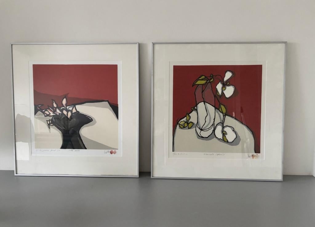 Set originele abstract zeefdrukken / schilderij Fon Klement, Antiek en Kunst, Kunst | Litho's en Zeefdrukken, Ophalen
