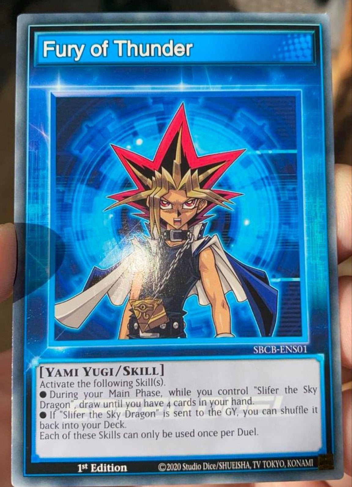 Yu-Gi-Oh! Fury of Thunder SBCB 1st Edition !, Hobby en Vrije tijd, Verzamelkaartspellen | Yu-gi-Oh!, Ophalen of Verzenden, Gebruikt
