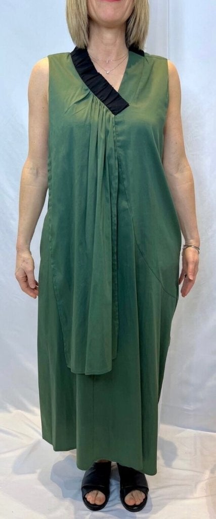 Jurerê jurk / maxi poplin dress maat XL groen, Kleding | Dames, Verzenden, Jurerê, Maat 42/44 (L), Zo goed als nieuw