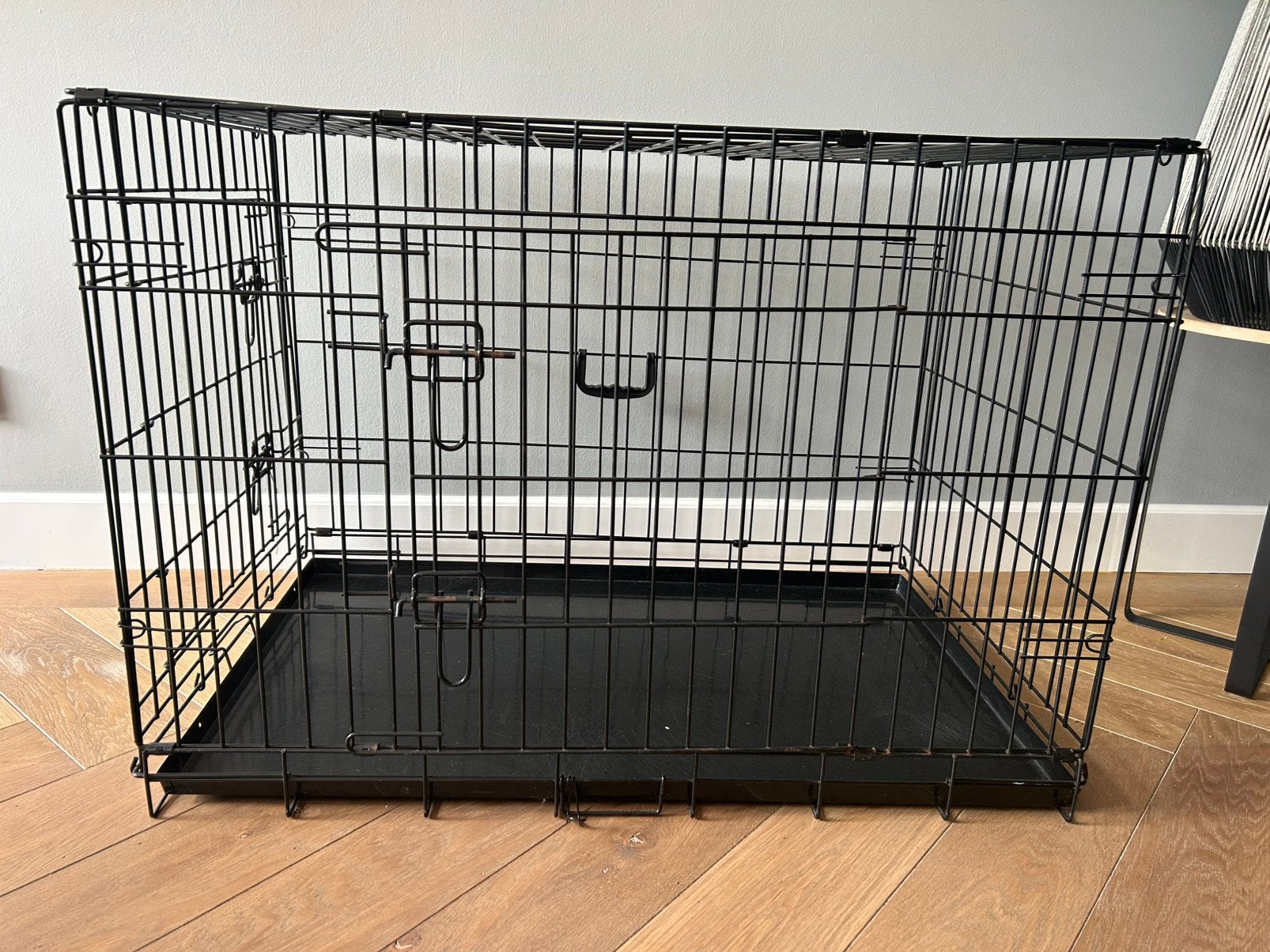 Bench zwart 92x58x65, Dieren en Toebehoren, Ophalen, Zo goed als nieuw