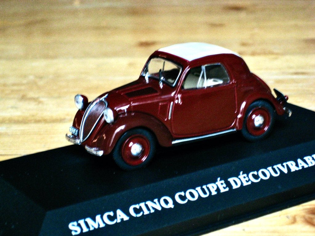 Simca Cinq (5) découvrable 1936 Altaya micro cars 1:43, Ophalen of Verzenden, Nieuw, Auto, Overige merken