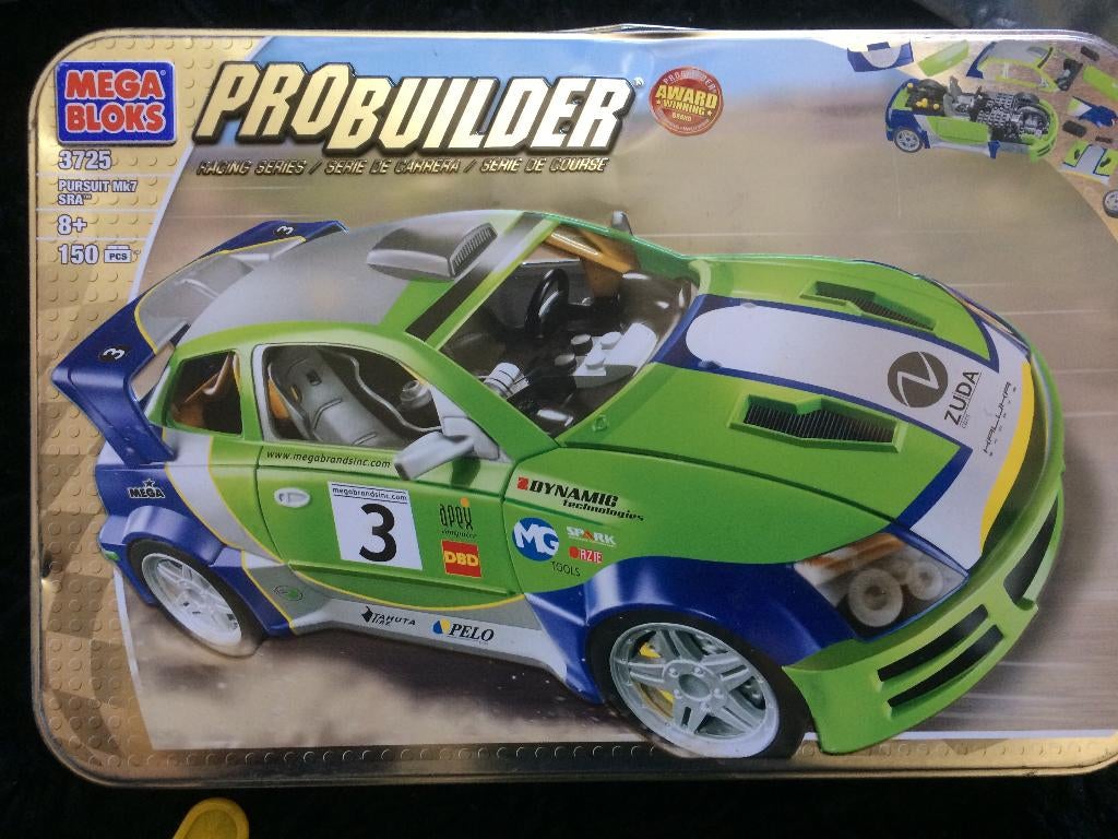 Mega Blocks Race Auto, Kinderen en Baby's, Speelgoed | Speelgoedvoertuigen, Ophalen of Verzenden, Zo goed als nieuw
