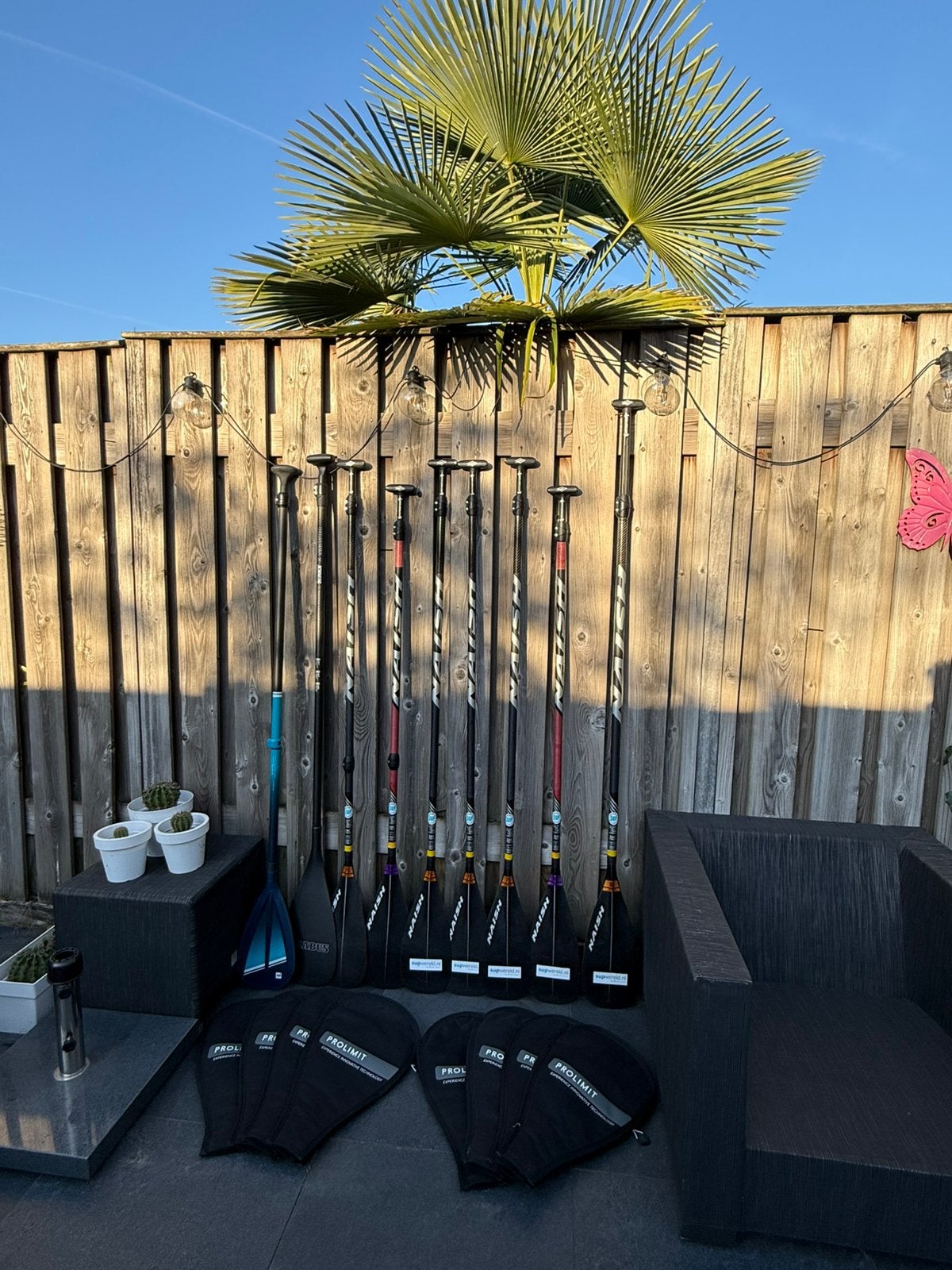 Naish Carbon SUP Paddles Peddels voor SUPPEN Stand Up Paddle, Ophalen of Verzenden, Zo goed als nieuw, SUP-peddels