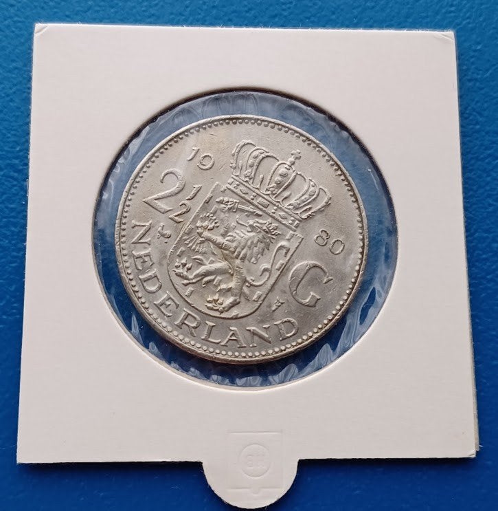 2 1/2 gulden 1980 - Juliana, Kapper H. Bakker Autoverhuur, Postzegels en Munten, Munten | Nederland, Koningin Juliana, Verzenden