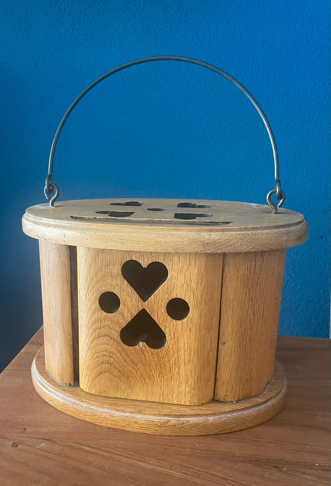 Vintage eiken voetenstoof, Ophalen of Verzenden