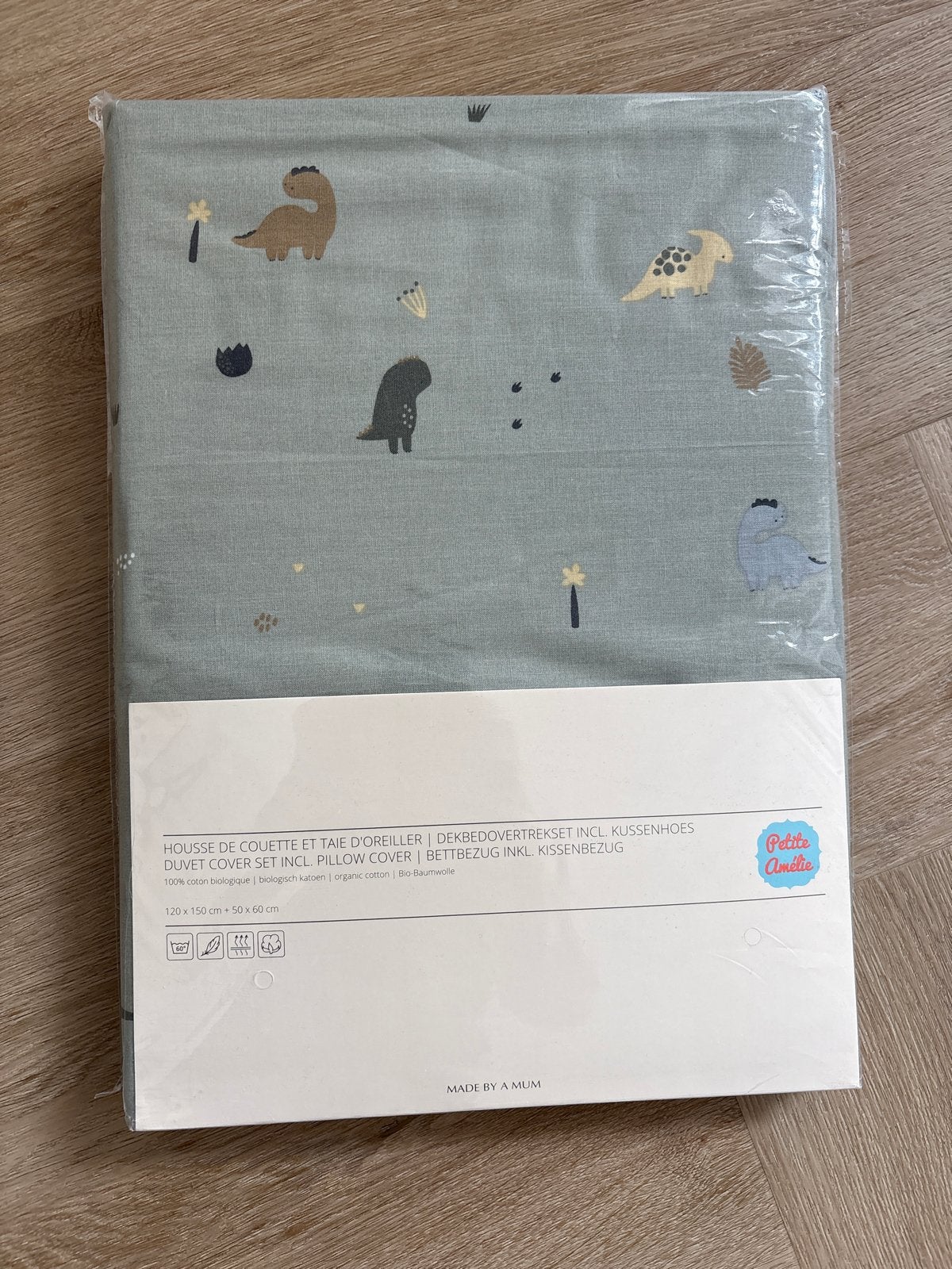 Nieuw Petite Amelie Dekbedovertrekset Dino's 120x150cm, Nieuw, Ophalen of Verzenden, Kinderbed, Wasbaar