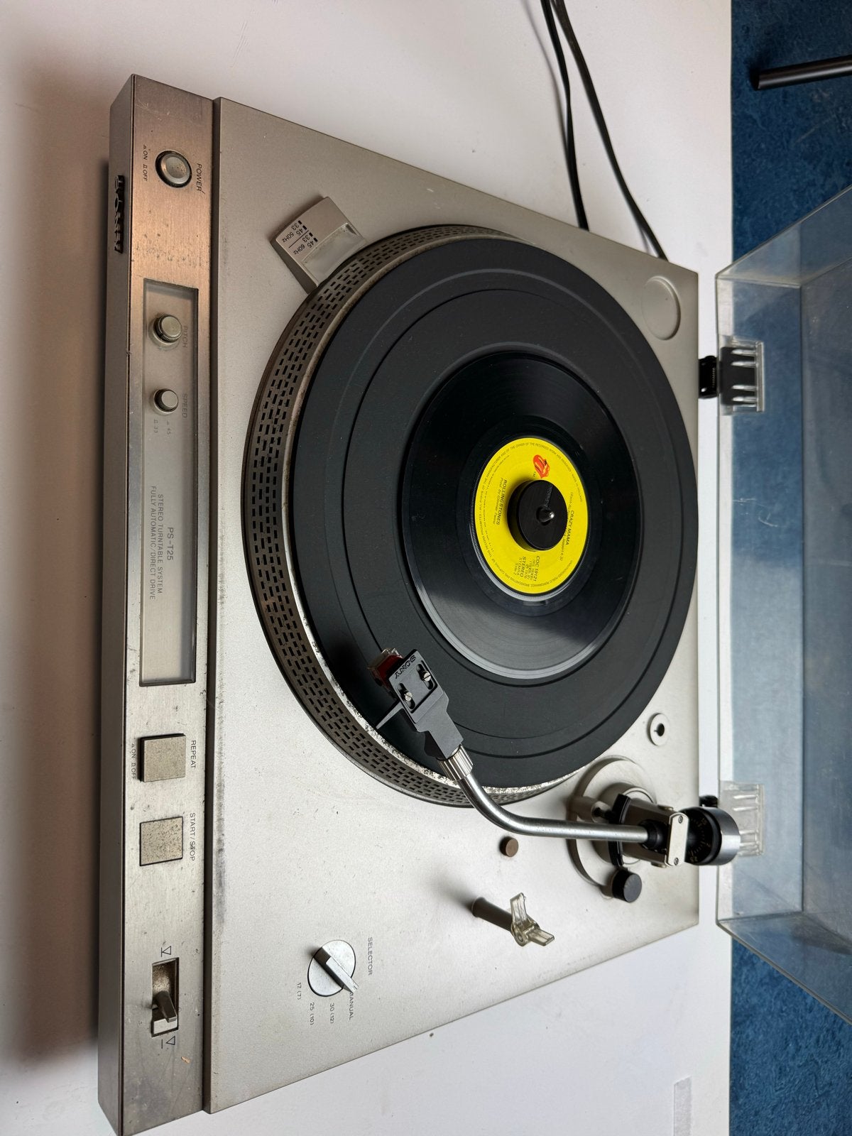 Sony PS-T25 Stereo Platenspeler - Volautomatisch, Ophalen, Gebruikt, Pitch-regelaar, Platenspeler