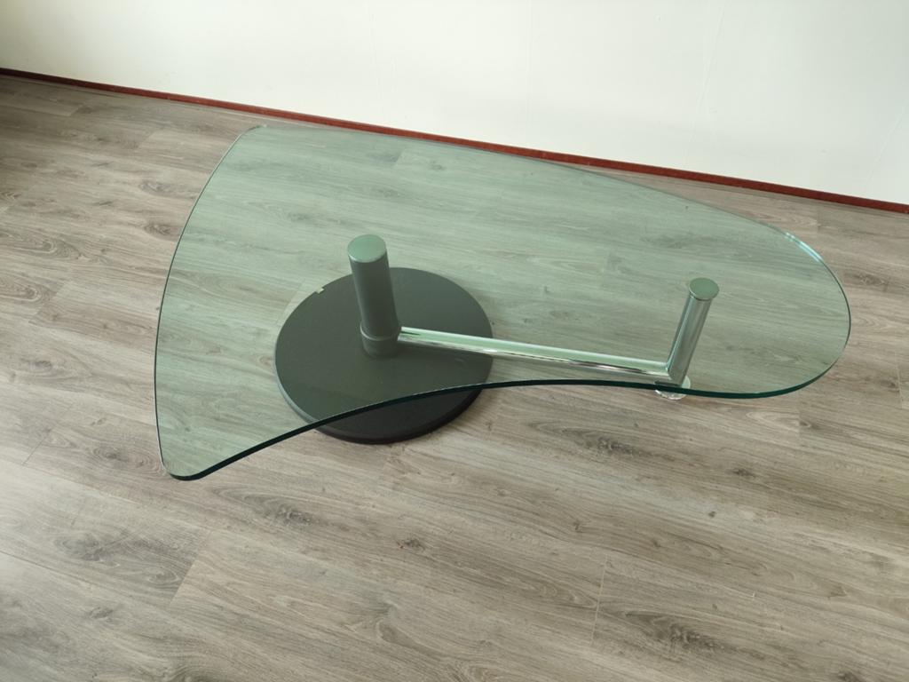 Rolf Benz Creation 1220 Salontafel - Glazen Blad & Gietijzer, Ophalen, 100 tot 150 cm, 50 tot 100 cm, Glas