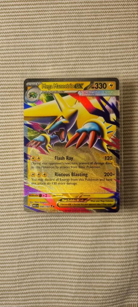 Pokemon Mega Manectric EX | #50 Mega Evolution, Ophalen of Verzenden, Nieuw, Losse kaart