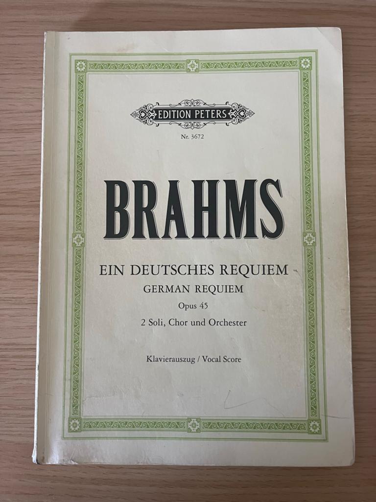Brahms: Ein Deutsches Requiem - Klavierauszug, Gebruikt, Klassiek, Ophalen of Verzenden, Koor